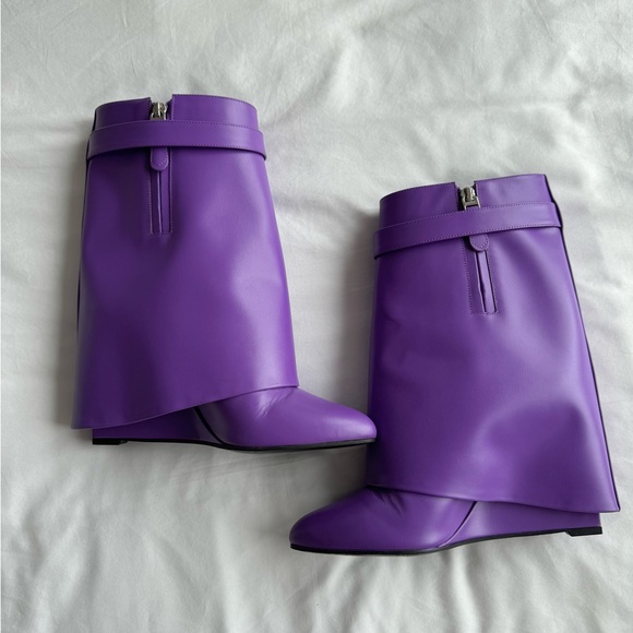 Givenchy Shark Lock Ankle Boots - Ultraviolet - Picture 6 of 9